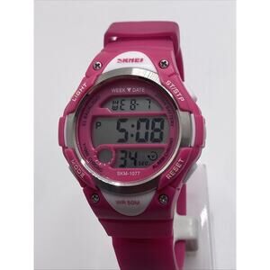 Womebs Skmei Digital Pink Watch Works New Battery